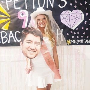 White Ruffle Denim Dress